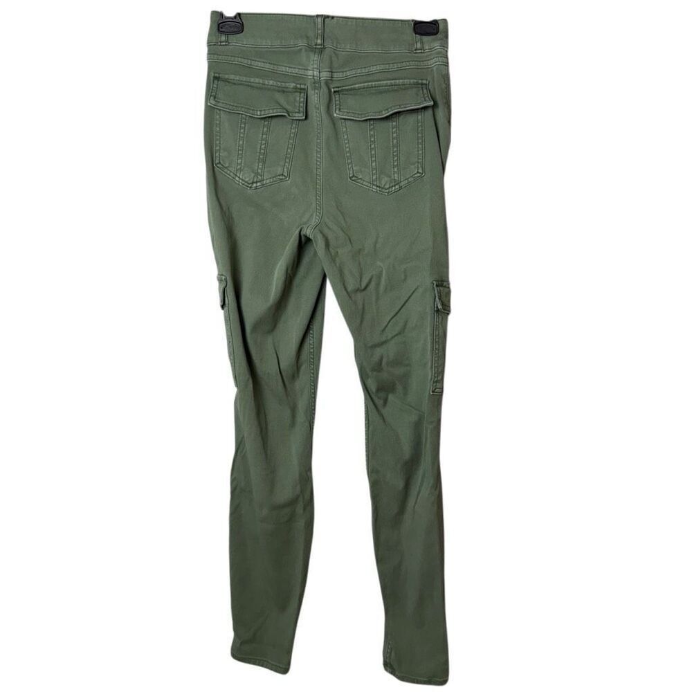 Spanx Pants Women Medium Green Stretch Twill Ankle Cargo Skinny Slim Leg… - Picture 5 of 6